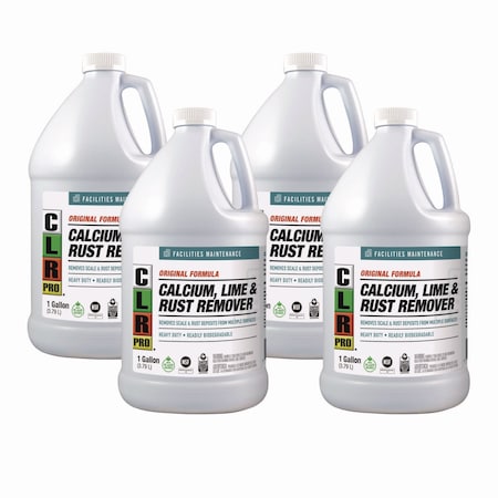 Clr Pro Calcium, Lime and Rust Remover, 1 gal Bottle, PK4 CL-4PRO
